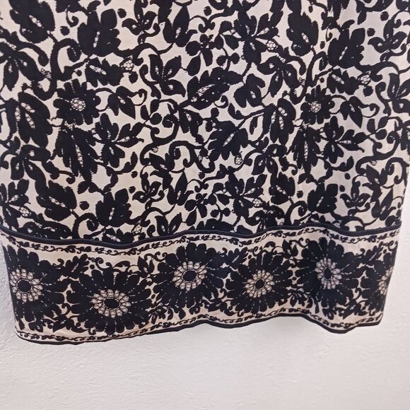Diane Von Furstenberg 100% Silk Tunic long sleeve floral print Shift Dress sz 6 - Picture 4 of 7